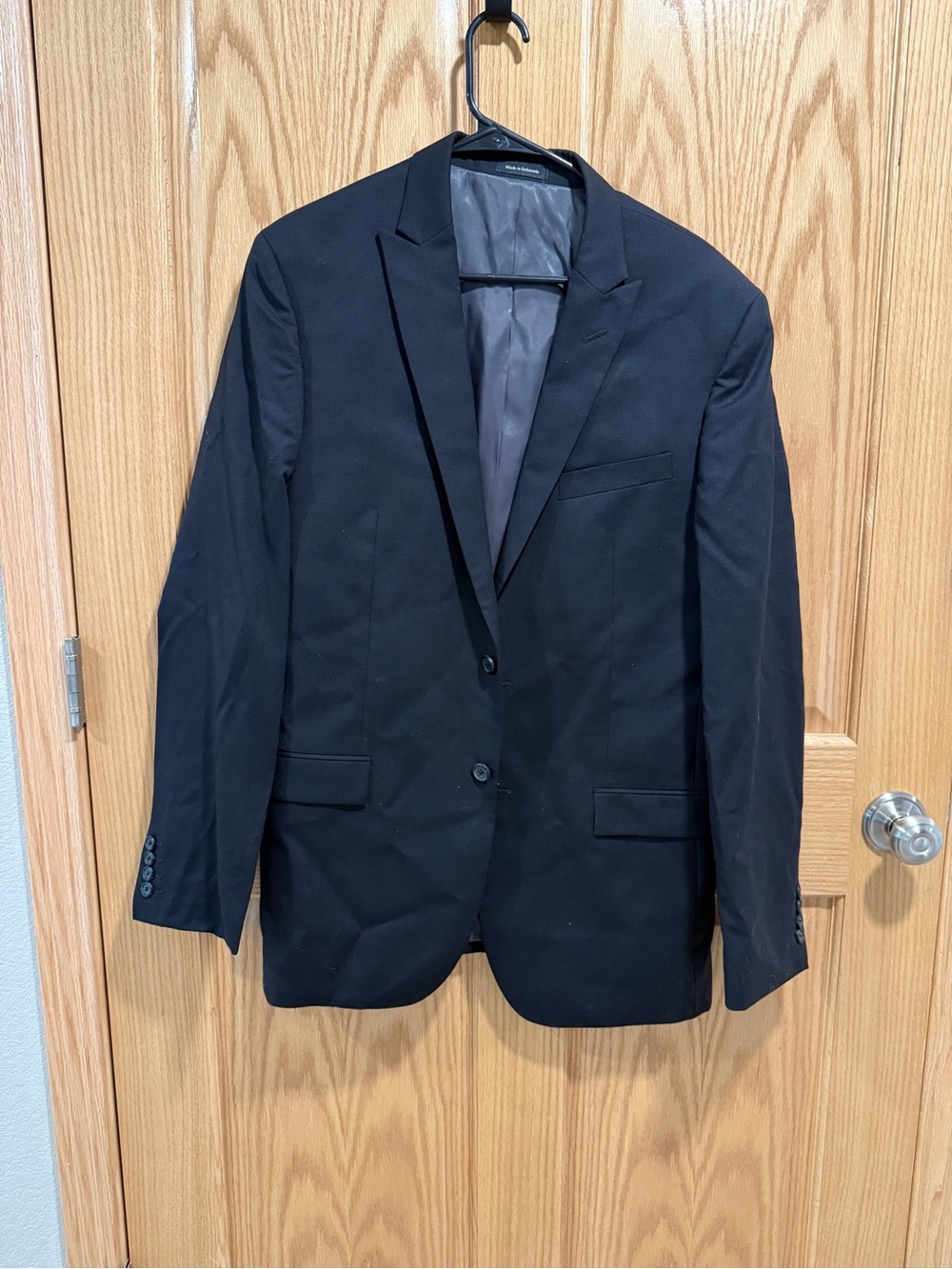 Classic Men's Black Two-Button Blazer